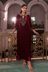 1 Piece Velvet Embroidered Shirt (AV0006)